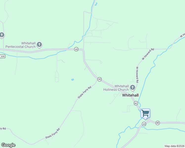 map of restaurants, bars, coffee shops, grocery stores, and more near 10392-10428 Highway 43 in Owen