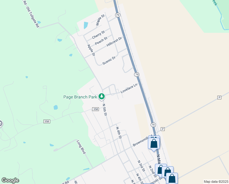 map of restaurants, bars, coffee shops, grocery stores, and more near 1003 Tara Drive in Elsberry