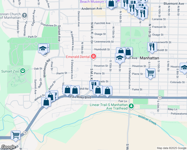 map of restaurants, bars, coffee shops, grocery stores, and more near 310 South 17th Street in Manhattan