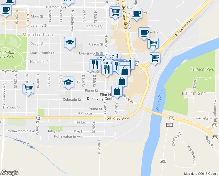 map of restaurants, bars, coffee shops, grocery stores, and more near 322 Pierre Street in Manhattan