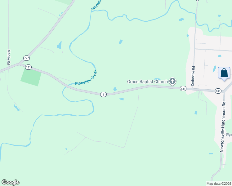 map of restaurants, bars, coffee shops, grocery stores, and more near 2629 Highway 131 in Batavia