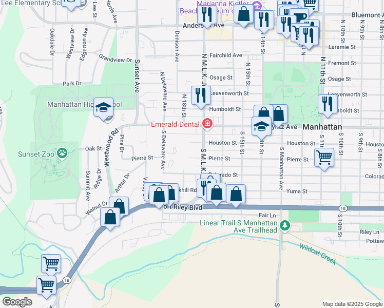 map of restaurants, bars, coffee shops, grocery stores, and more near 310 South 17th Street in Manhattan