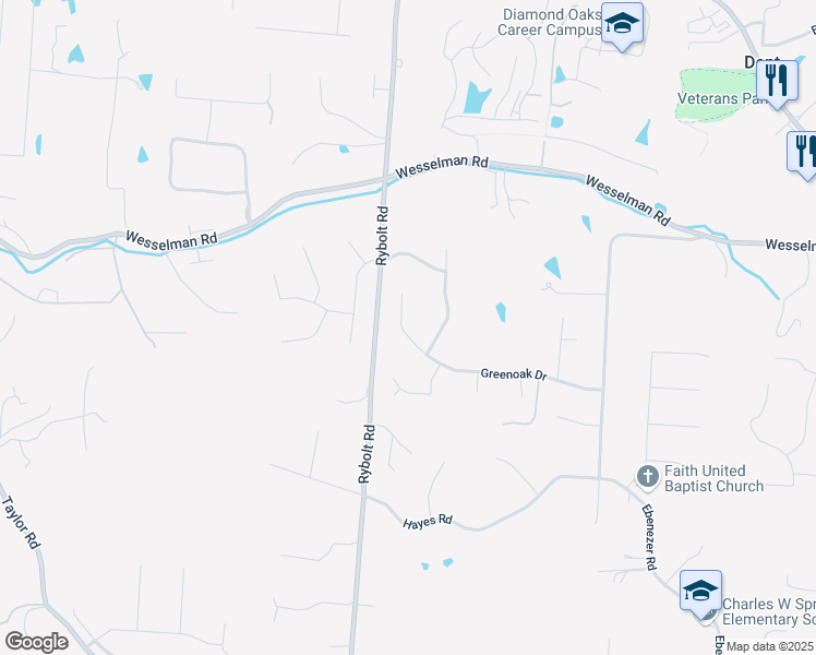 map of restaurants, bars, coffee shops, grocery stores, and more near 6685 Greenoak Drive in Cincinnati