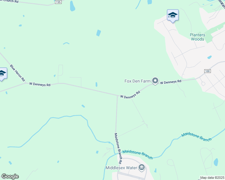 map of restaurants, bars, coffee shops, grocery stores, and more near 2475 West Denneys Road in Dover