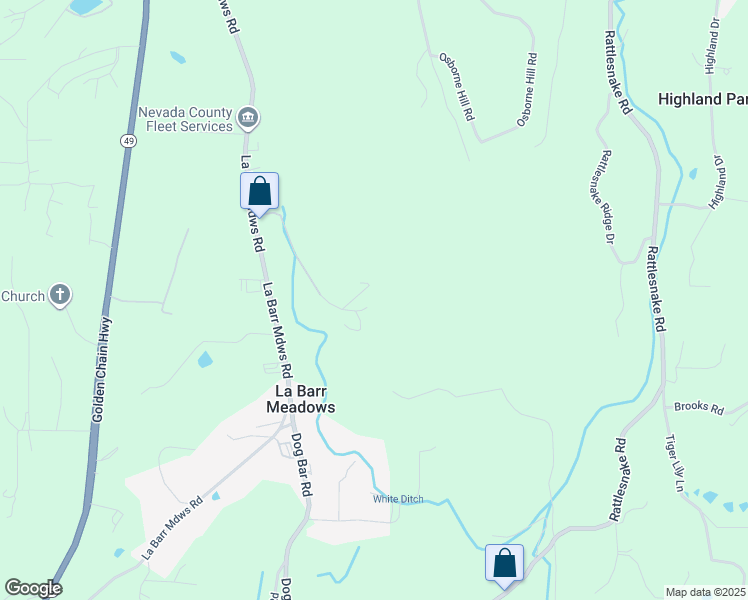 map of restaurants, bars, coffee shops, grocery stores, and more near 14617 Old White Toll Road in Grass Valley