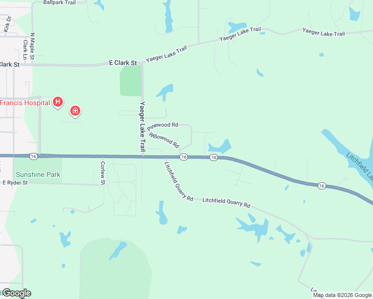map of restaurants, bars, coffee shops, grocery stores, and more near 6 Birchwood Road in Litchfield