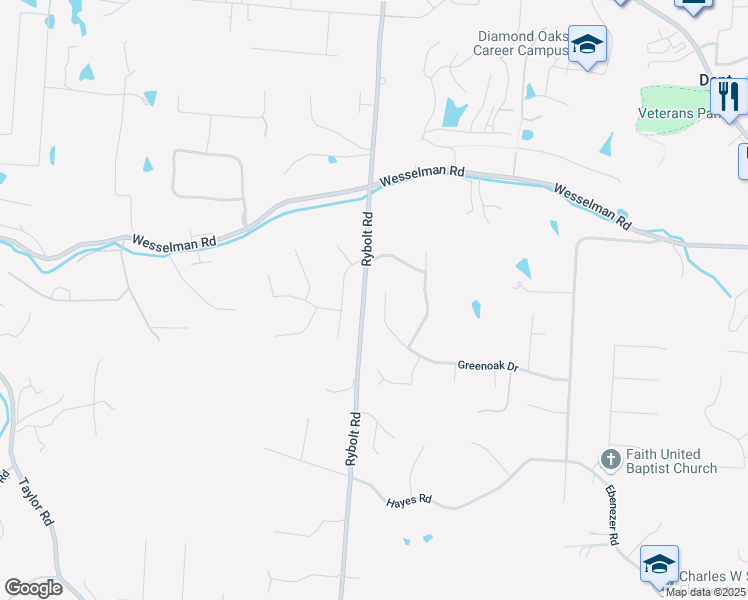 map of restaurants, bars, coffee shops, grocery stores, and more near 6685 Greenoak Drive in Cincinnati