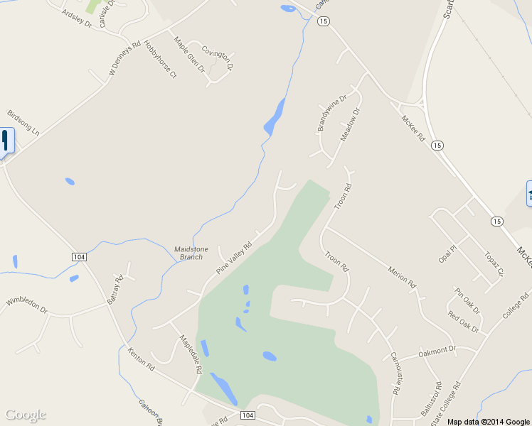 map of restaurants, bars, coffee shops, grocery stores, and more near 254 Pine Valley Road in Dover
