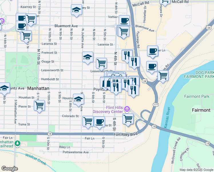 map of restaurants, bars, coffee shops, grocery stores, and more near 100 Courthouse Plaza in Manhattan