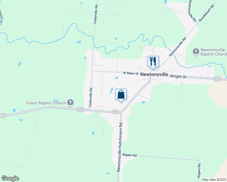 map of restaurants, bars, coffee shops, grocery stores, and more near in Newtonsville