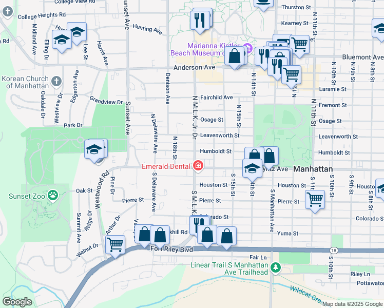 map of restaurants, bars, coffee shops, grocery stores, and more near 121 North 17th Street in Manhattan