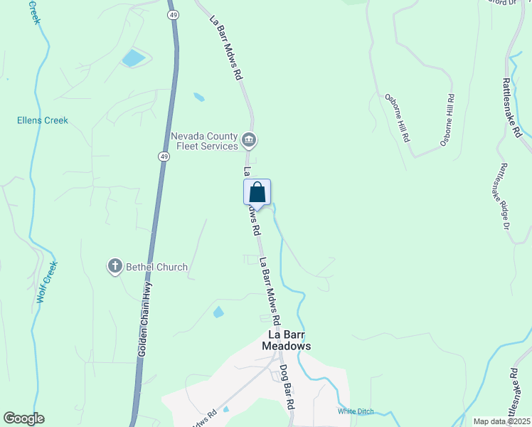 map of restaurants, bars, coffee shops, grocery stores, and more near 14252 Old White Toll Road in Grass Valley