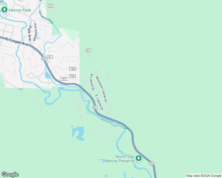map of restaurants, bars, coffee shops, grocery stores, and more near 186 Mountain Laurel Drive in Aspen