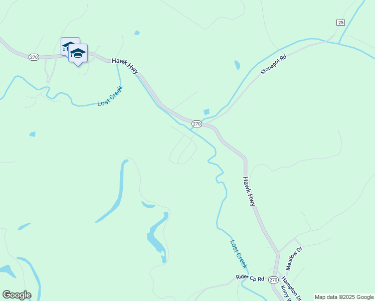 map of restaurants, bars, coffee shops, grocery stores, and more near 166 Longview Drive in Lost Creek