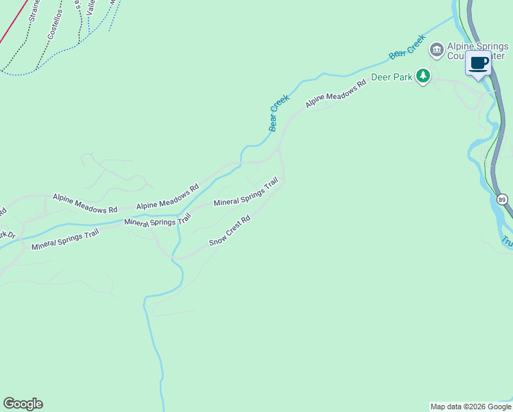 map of restaurants, bars, coffee shops, grocery stores, and more near 1024 Snow Crest Road in Alpine Meadows
