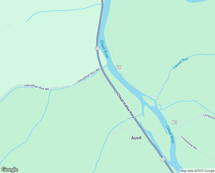 map of restaurants, bars, coffee shops, grocery stores, and more near Cheat Valley Highway in Parsons