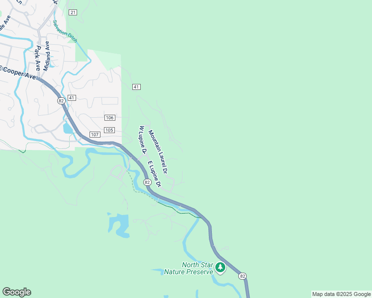map of restaurants, bars, coffee shops, grocery stores, and more near 849 Mountain Laurel Drive in Aspen