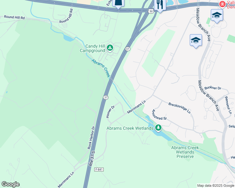 map of restaurants, bars, coffee shops, grocery stores, and more near 116 O'Keefe Drive in Winchester