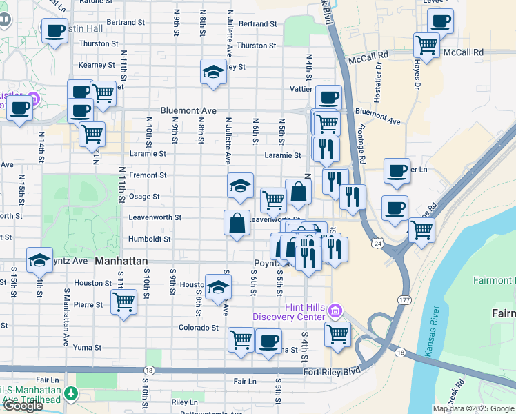 map of restaurants, bars, coffee shops, grocery stores, and more near 314 North 6th Street in Manhattan