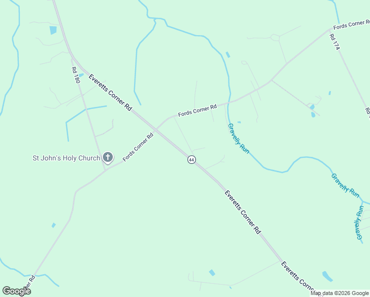 map of restaurants, bars, coffee shops, grocery stores, and more near 1279 Everetts Corner Road in Hartly