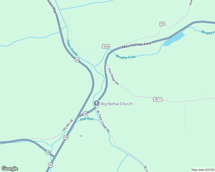 map of restaurants, bars, coffee shops, grocery stores, and more near 260 West Virginia 38 in Moatsville