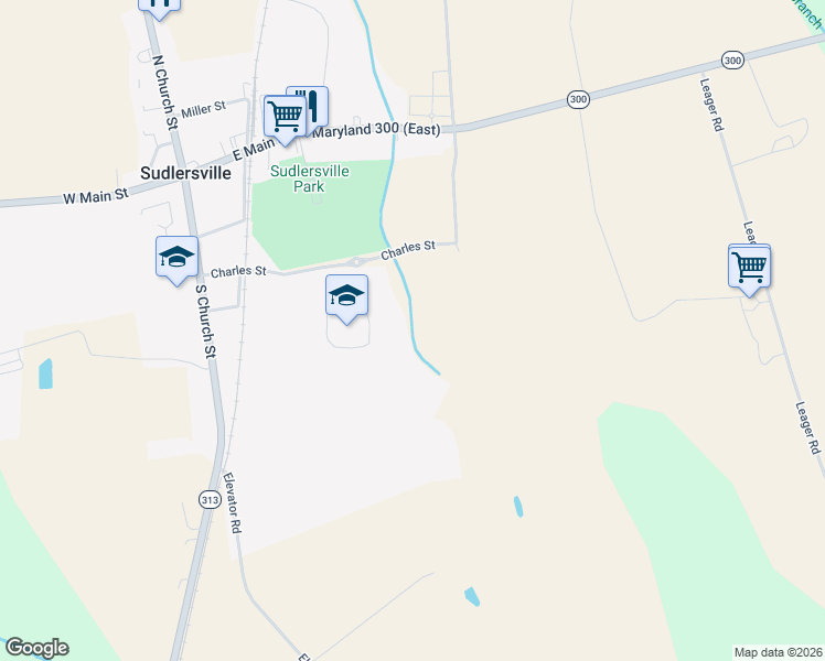map of restaurants, bars, coffee shops, grocery stores, and more near in Sudlersville