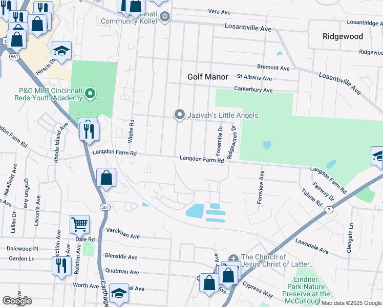 map of restaurants, bars, coffee shops, grocery stores, and more near 6029 Hammel Avenue in Cincinnati