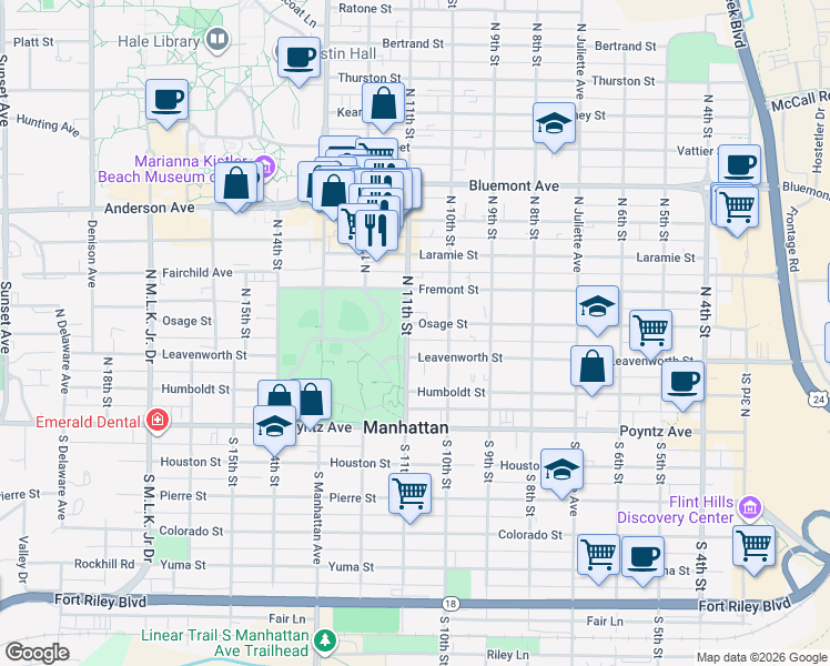 map of restaurants, bars, coffee shops, grocery stores, and more near 316 North 11th Street in Manhattan
