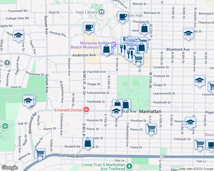 map of restaurants, bars, coffee shops, grocery stores, and more near 336 North 16th Street in Manhattan