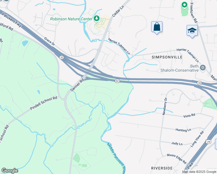 map of restaurants, bars, coffee shops, grocery stores, and more near 6925 Crossfield Court in Clarksville