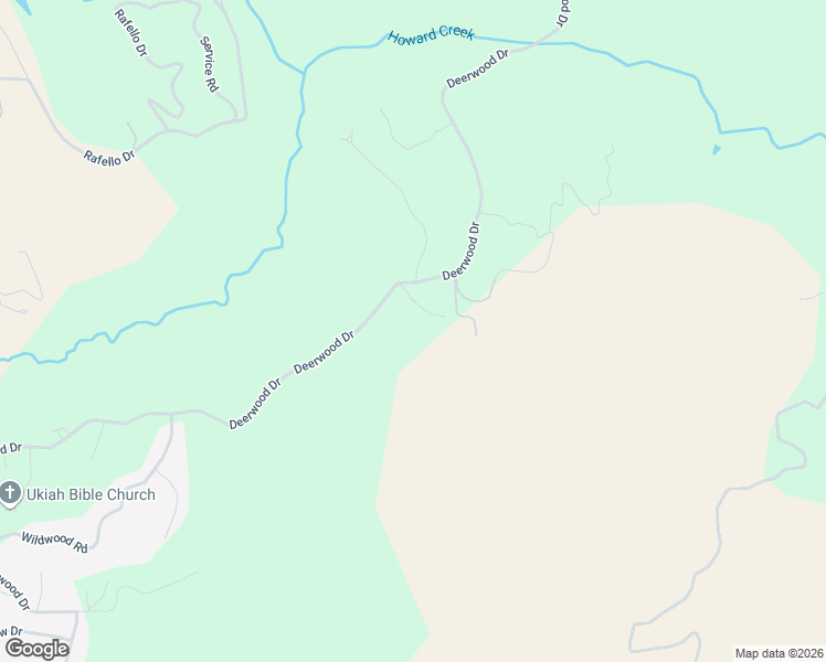map of restaurants, bars, coffee shops, grocery stores, and more near 3003 Deerwood Drive in Ukiah