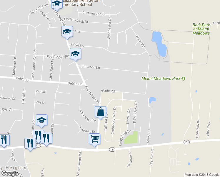 map of restaurants, bars, coffee shops, grocery stores, and more near 1400 Wade Road in Milford