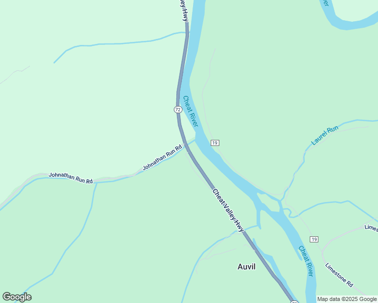 map of restaurants, bars, coffee shops, grocery stores, and more near Cheat Valley Highway in Parsons