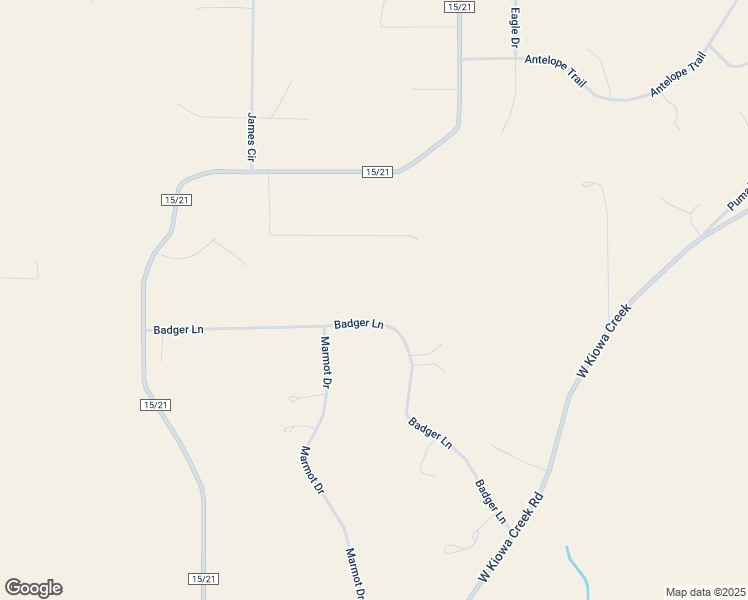 map of restaurants, bars, coffee shops, grocery stores, and more near 3759 Badger Lane in Elbert
