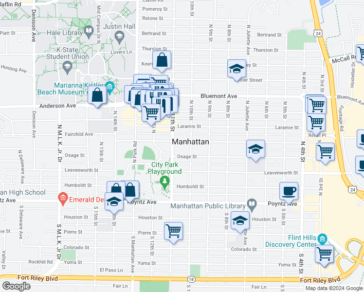 map of restaurants, bars, coffee shops, grocery stores, and more near 412 North 11th Street in Manhattan