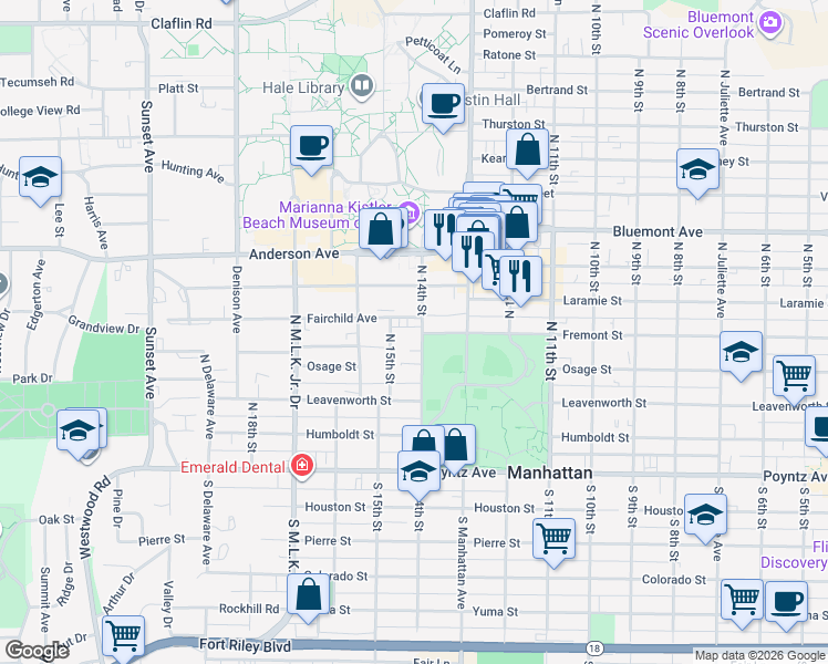 map of restaurants, bars, coffee shops, grocery stores, and more near 336 North 15th Street in Manhattan