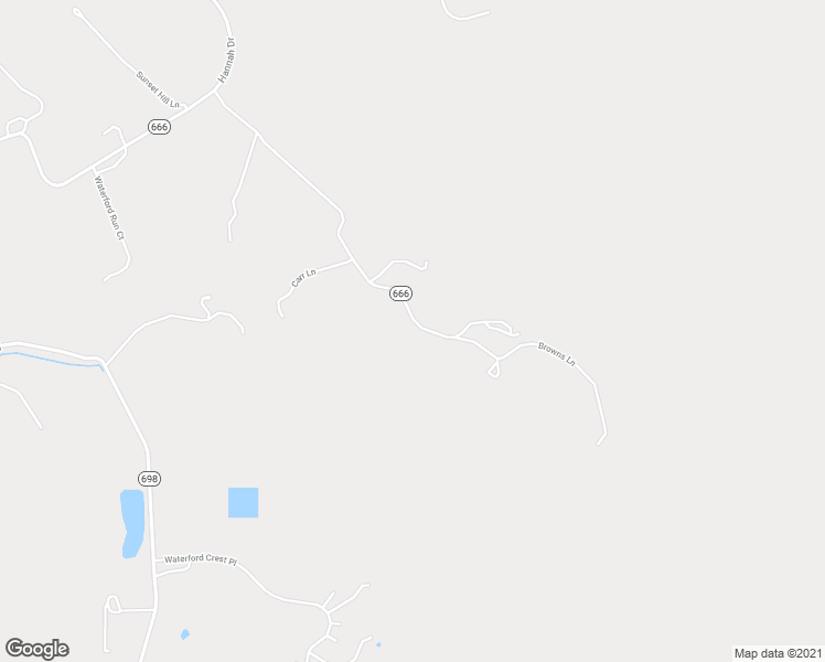 map of restaurants, bars, coffee shops, grocery stores, and more near 40967 Browns Lane in Waterford
