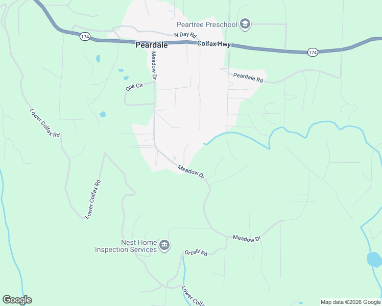 map of restaurants, bars, coffee shops, grocery stores, and more near 14205 Meadow Drive in Grass Valley