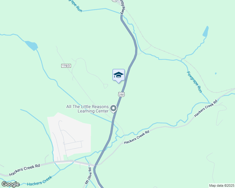 map of restaurants, bars, coffee shops, grocery stores, and more near 20423 Barbour County Highway in Philippi