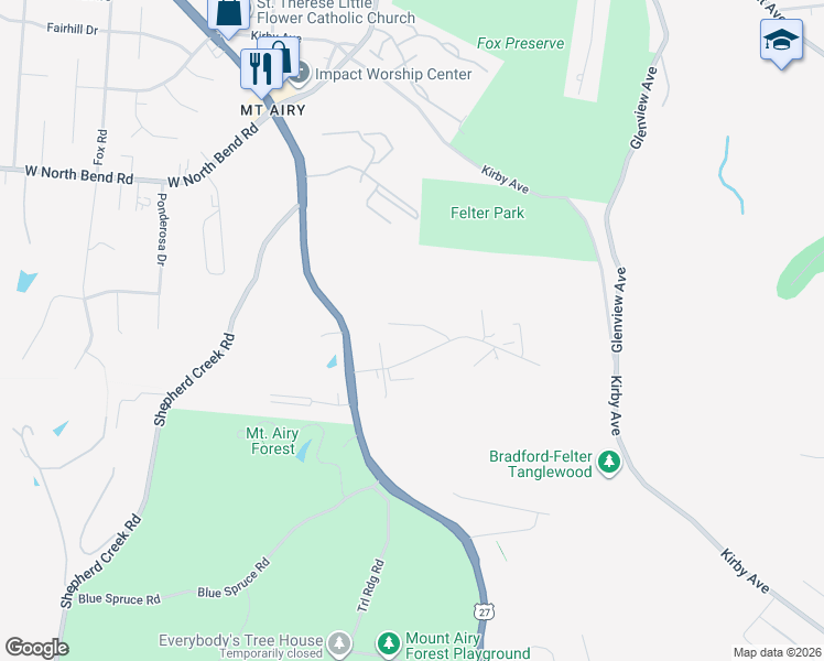 map of restaurants, bars, coffee shops, grocery stores, and more near 5036 Hawaiian Terrace in Cincinnati