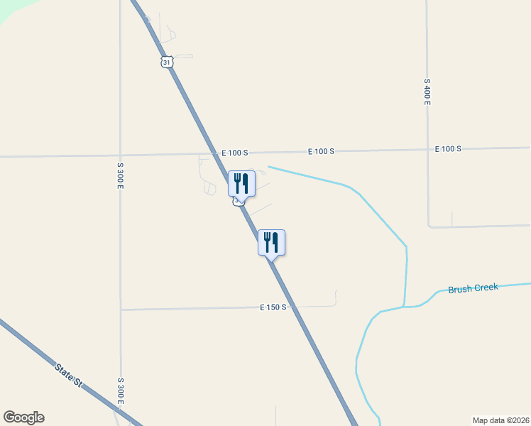 map of restaurants, bars, coffee shops, grocery stores, and more near 6623 East 120 South in Columbus