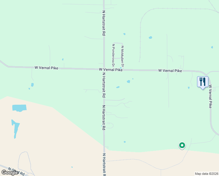 map of restaurants, bars, coffee shops, grocery stores, and more near 2040 North Hartstrait Road in Bloomington