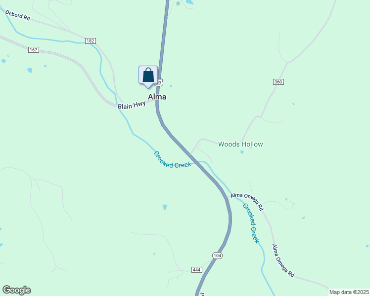 map of restaurants, bars, coffee shops, grocery stores, and more near 461 U.S. 23 in Waverly