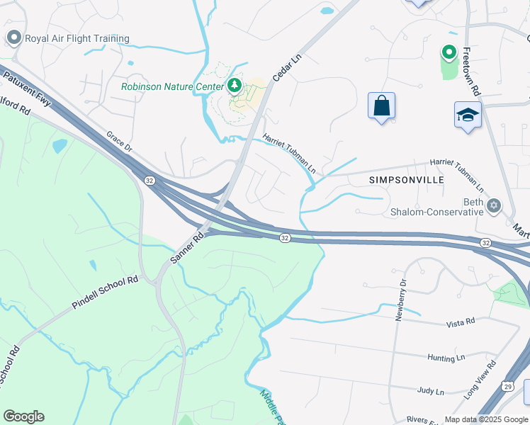 map of restaurants, bars, coffee shops, grocery stores, and more near 6778 Green Mill Way in Columbia