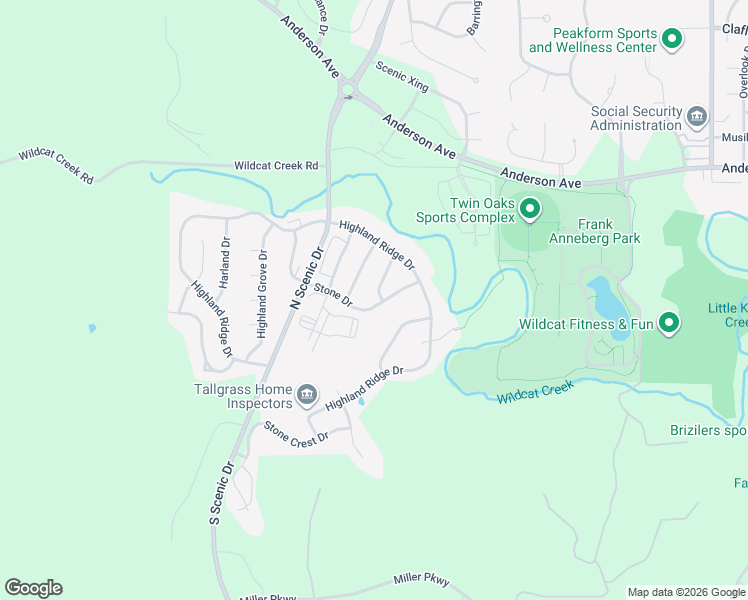 map of restaurants, bars, coffee shops, grocery stores, and more near 501 Stonemont Drive in Manhattan