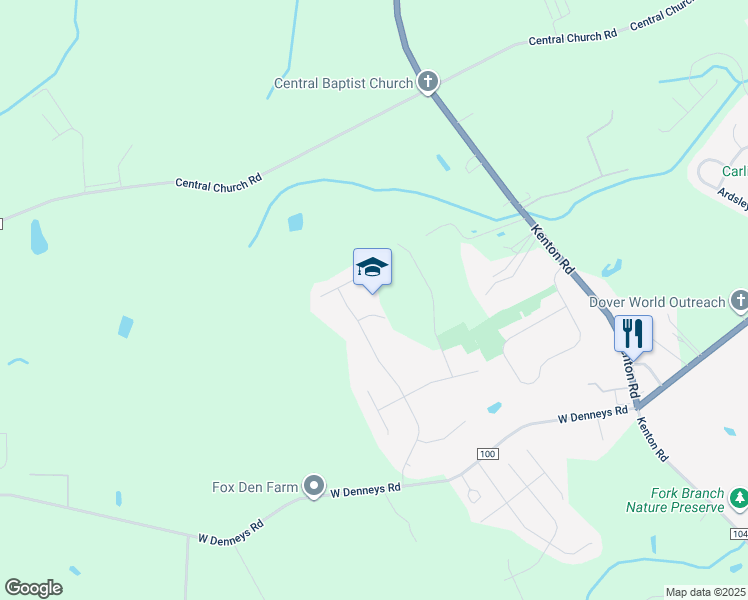 map of restaurants, bars, coffee shops, grocery stores, and more near in Dover