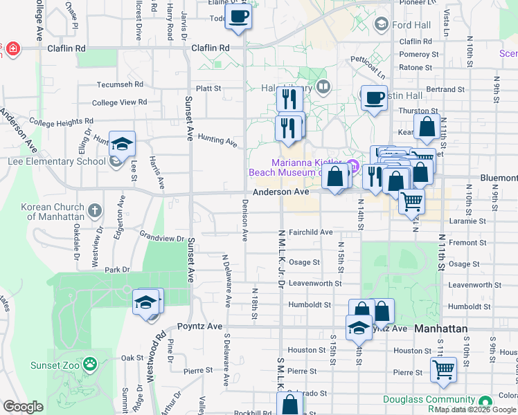 map of restaurants, bars, coffee shops, grocery stores, and more near 1735 Anderson Avenue in Manhattan