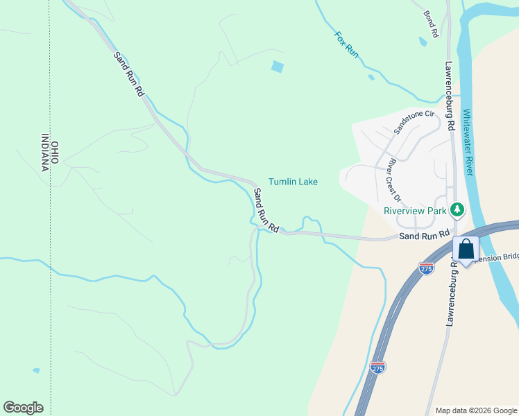 map of restaurants, bars, coffee shops, grocery stores, and more near 11172-11474 Sand Run Road in Harrison