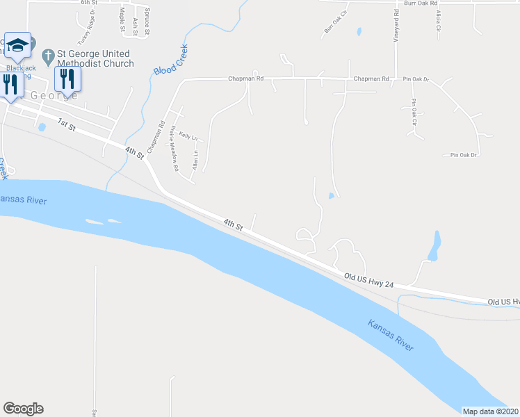 map of restaurants, bars, coffee shops, grocery stores, and more near 13225 Military Trail Road in Saint George
