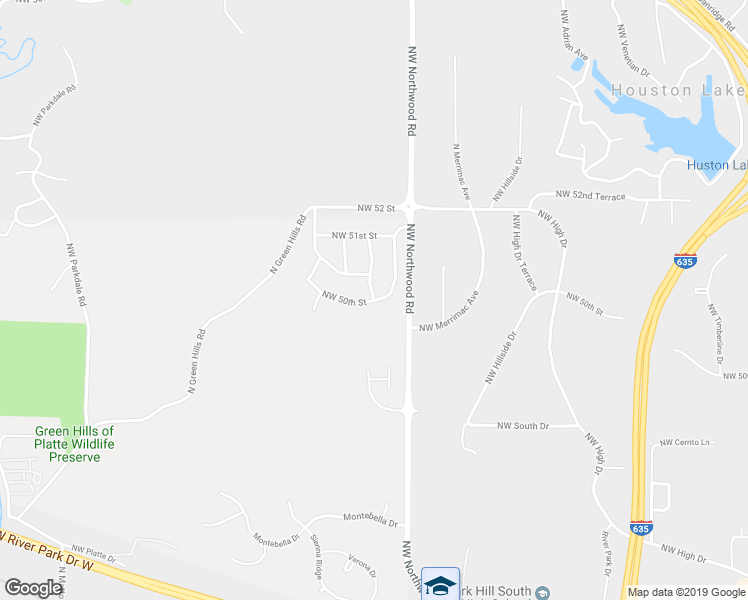 map of restaurants, bars, coffee shops, grocery stores, and more near 4840 Northwest Linder Lane in Kansas City